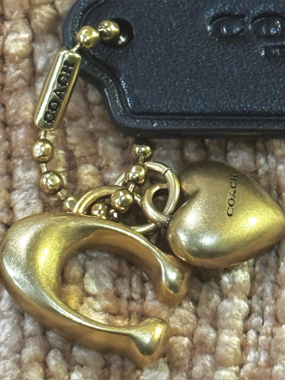 Coach Authentic C & Heart Charm NWOTs